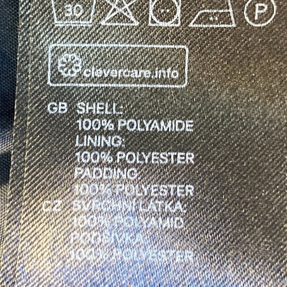 H&M SZ L Black Quilted Puffer Parka Jacket Coat longer length - Picture 8 of 9